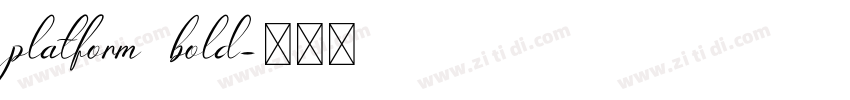 platform bold字体转换